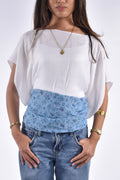 The Lily Top blue floral