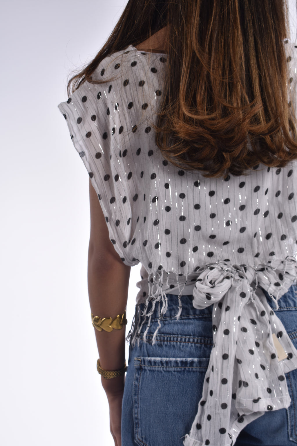 The Immy Top Sparkly Polka Dot