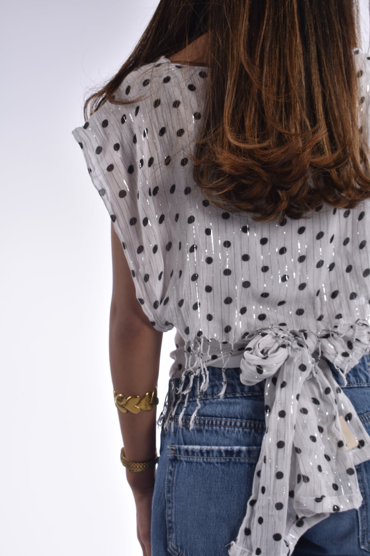 The Immy Top Sparkly Polka Dot