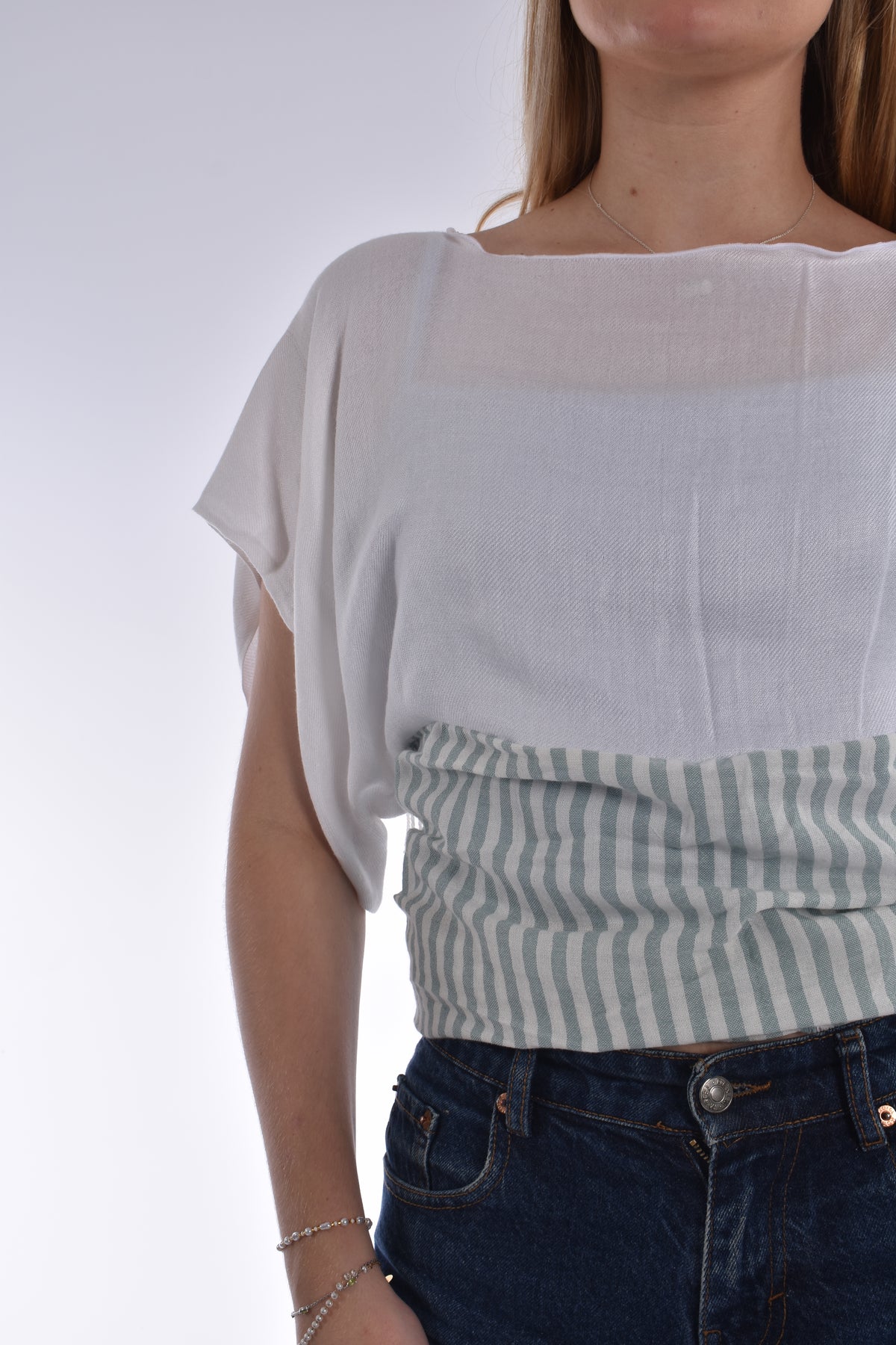 The Lily Top Blue Stripes