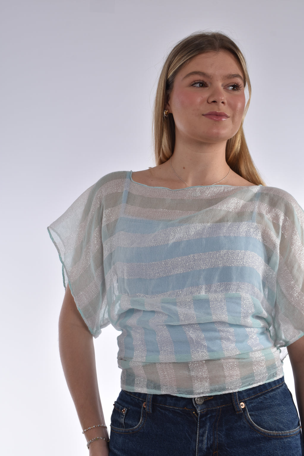 The Immy Top Turquoise Shimmer