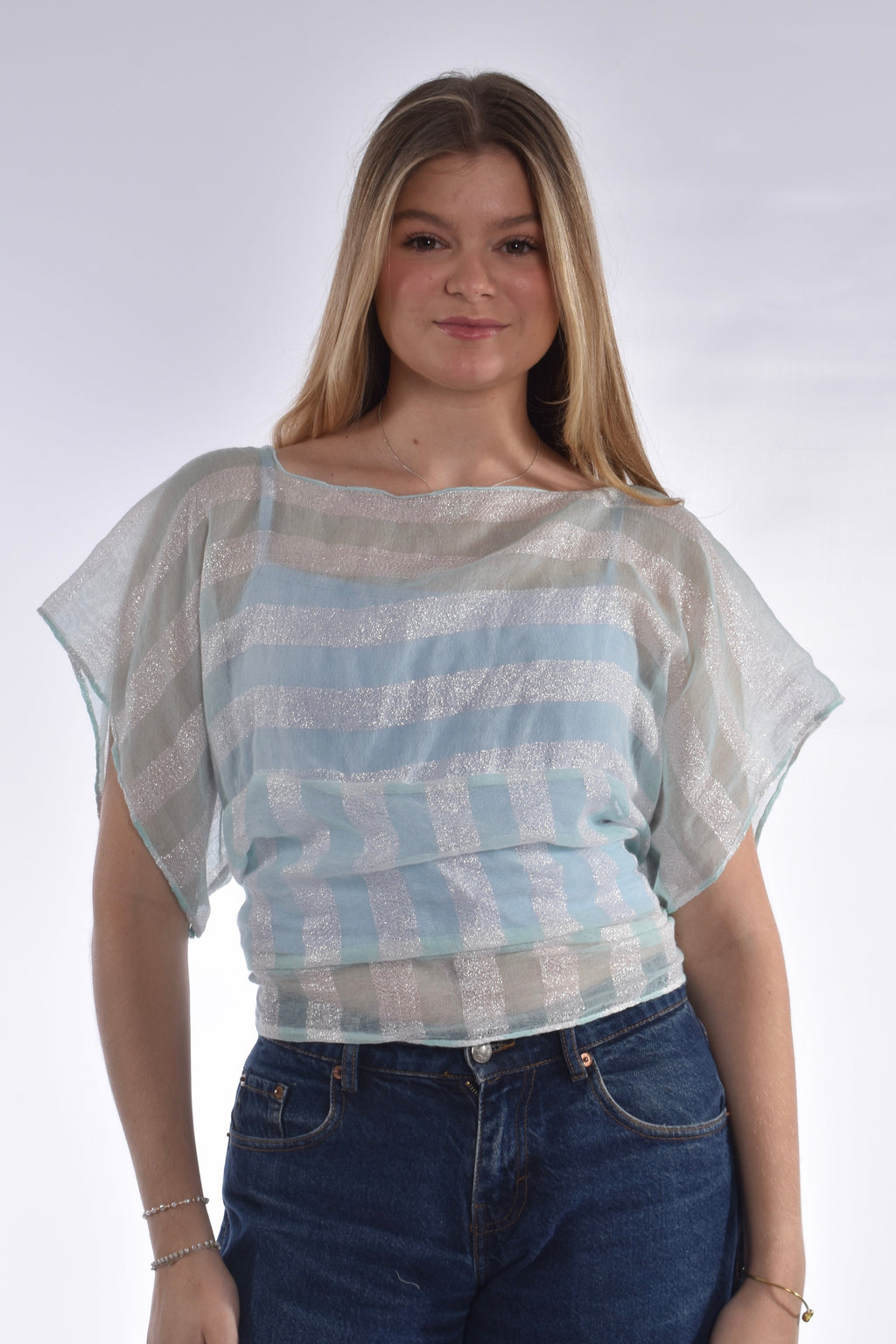 The Immy Top Turquoise Shimmer