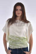 The Isla Top Green Blockprint