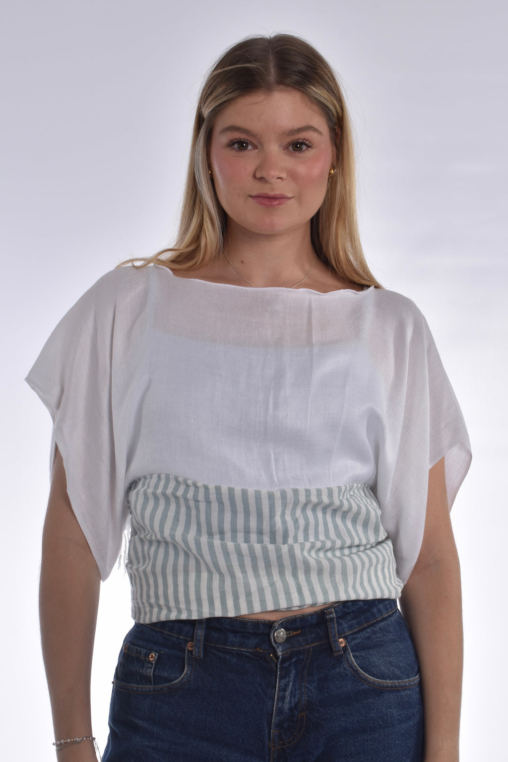 The Lily Top Blue Stripes