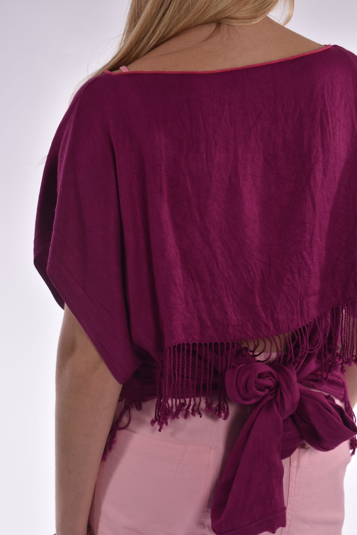 The Lily Top Deep Magenta