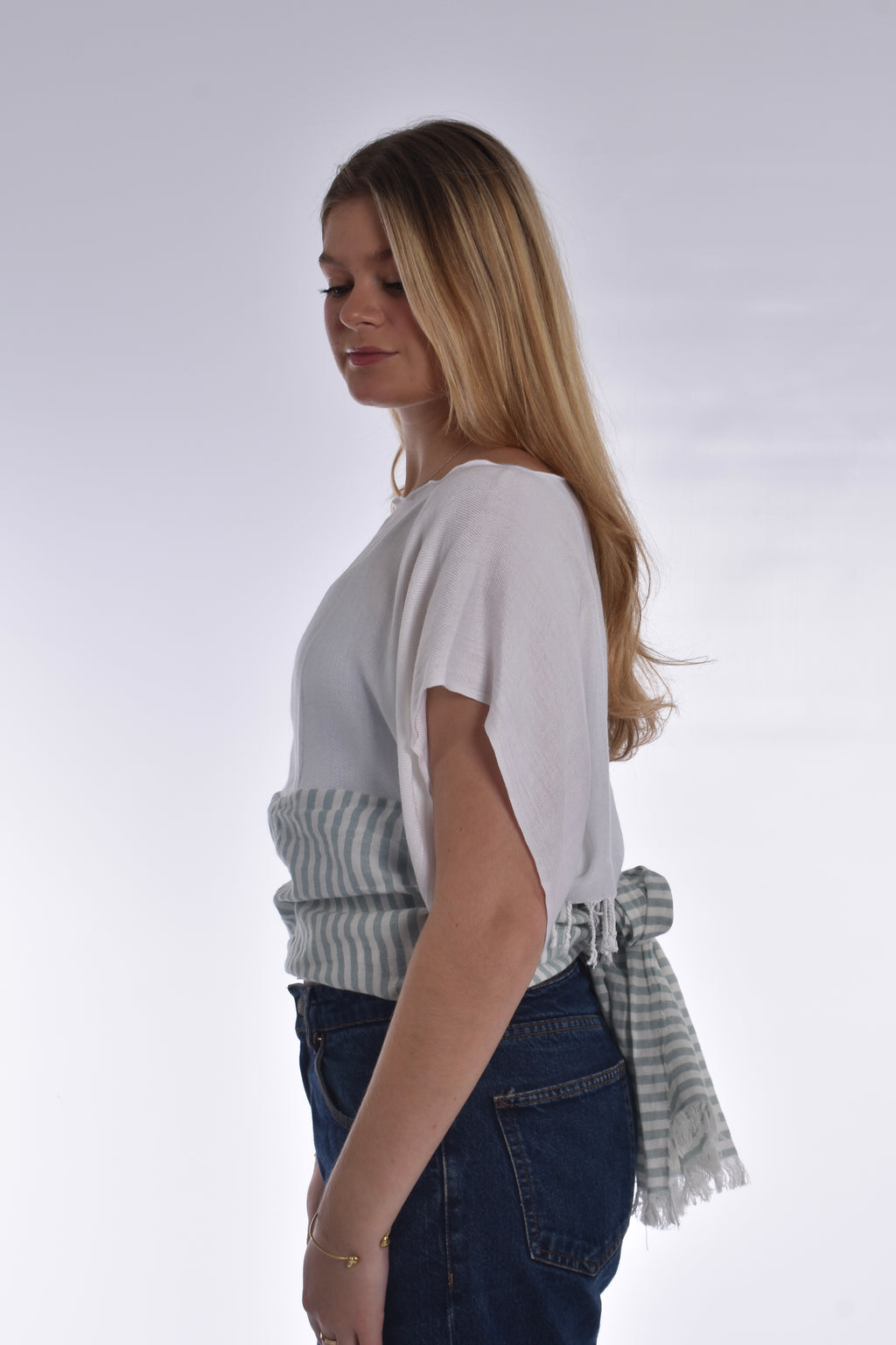 The Lily Top Blue Stripes