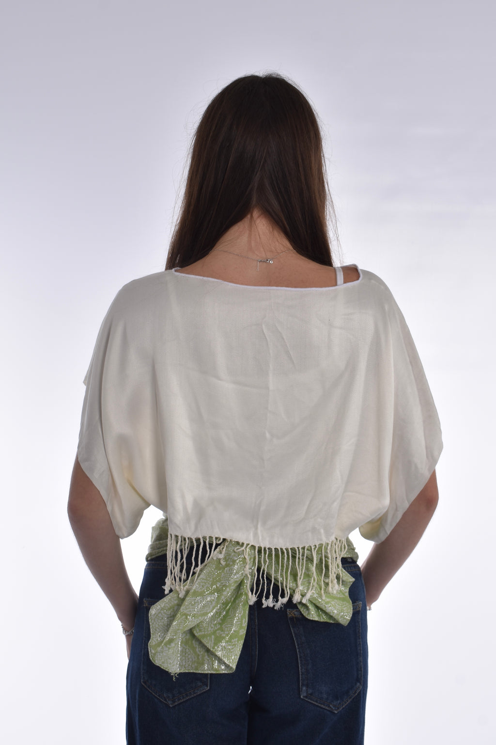 The Isla Top Green Blockprint