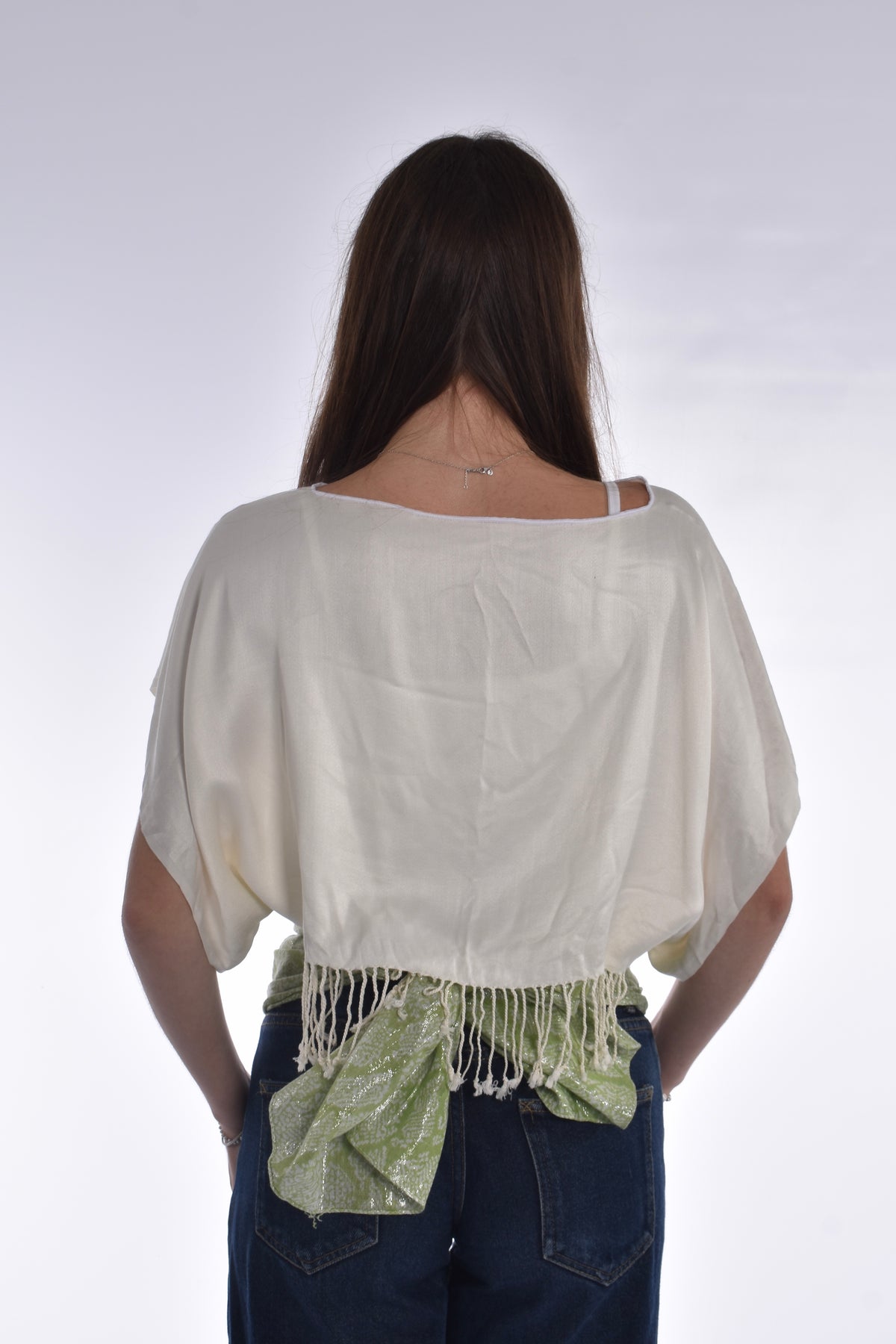 The Isla Top Green Blockprint