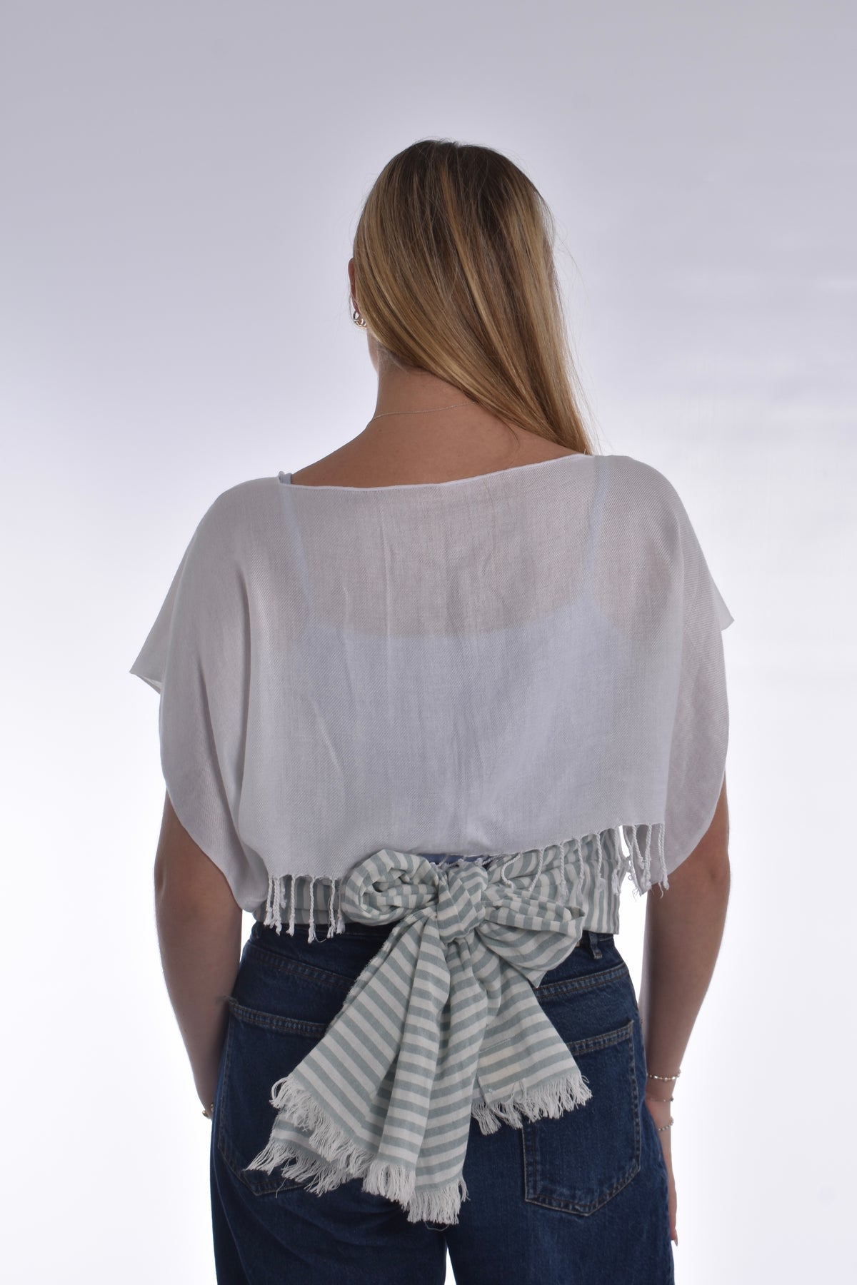 The Lily Top Blue Stripes
