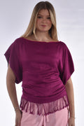 The Lily Top Deep Magenta