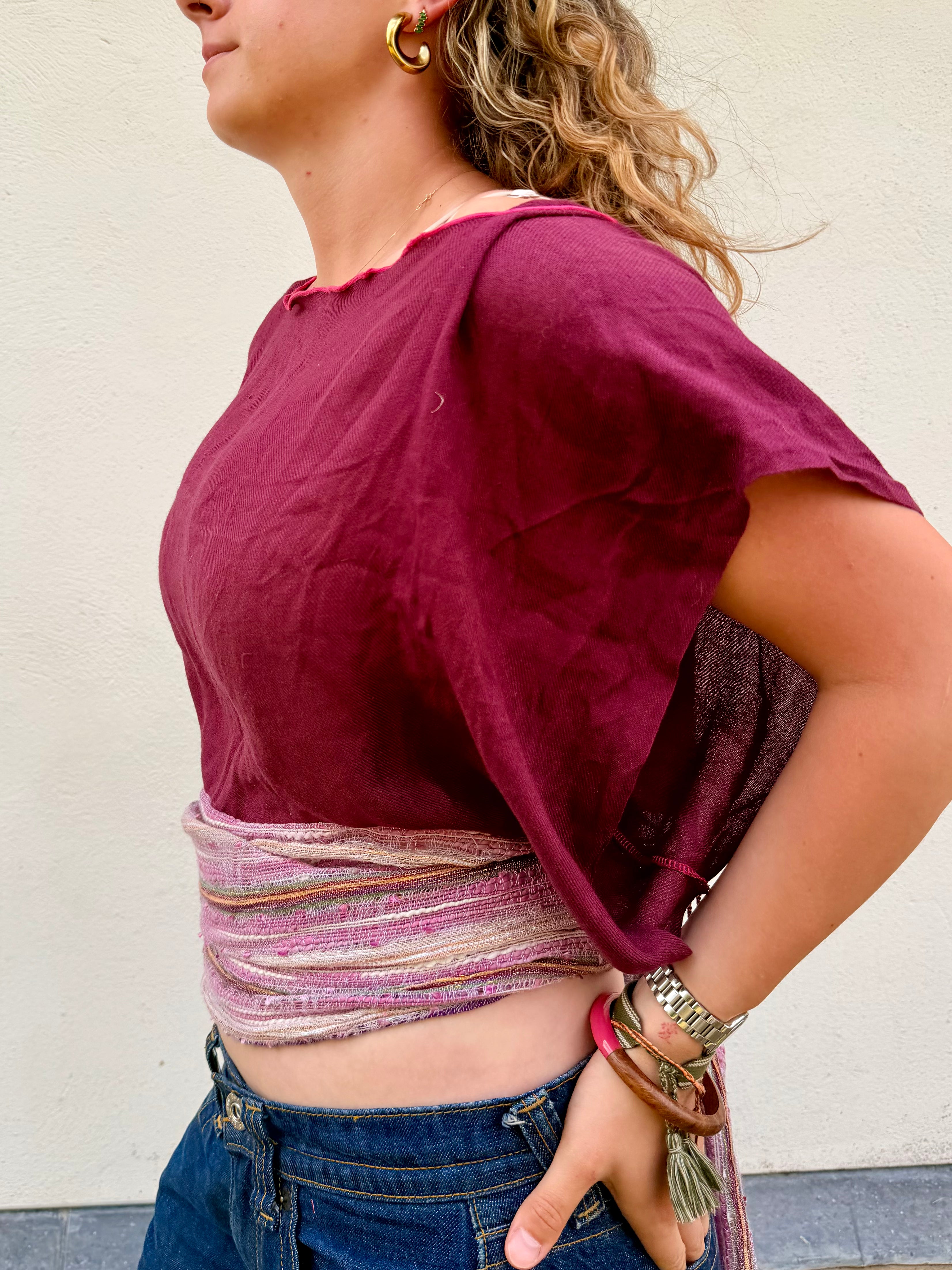 The Isla Top Burgundy