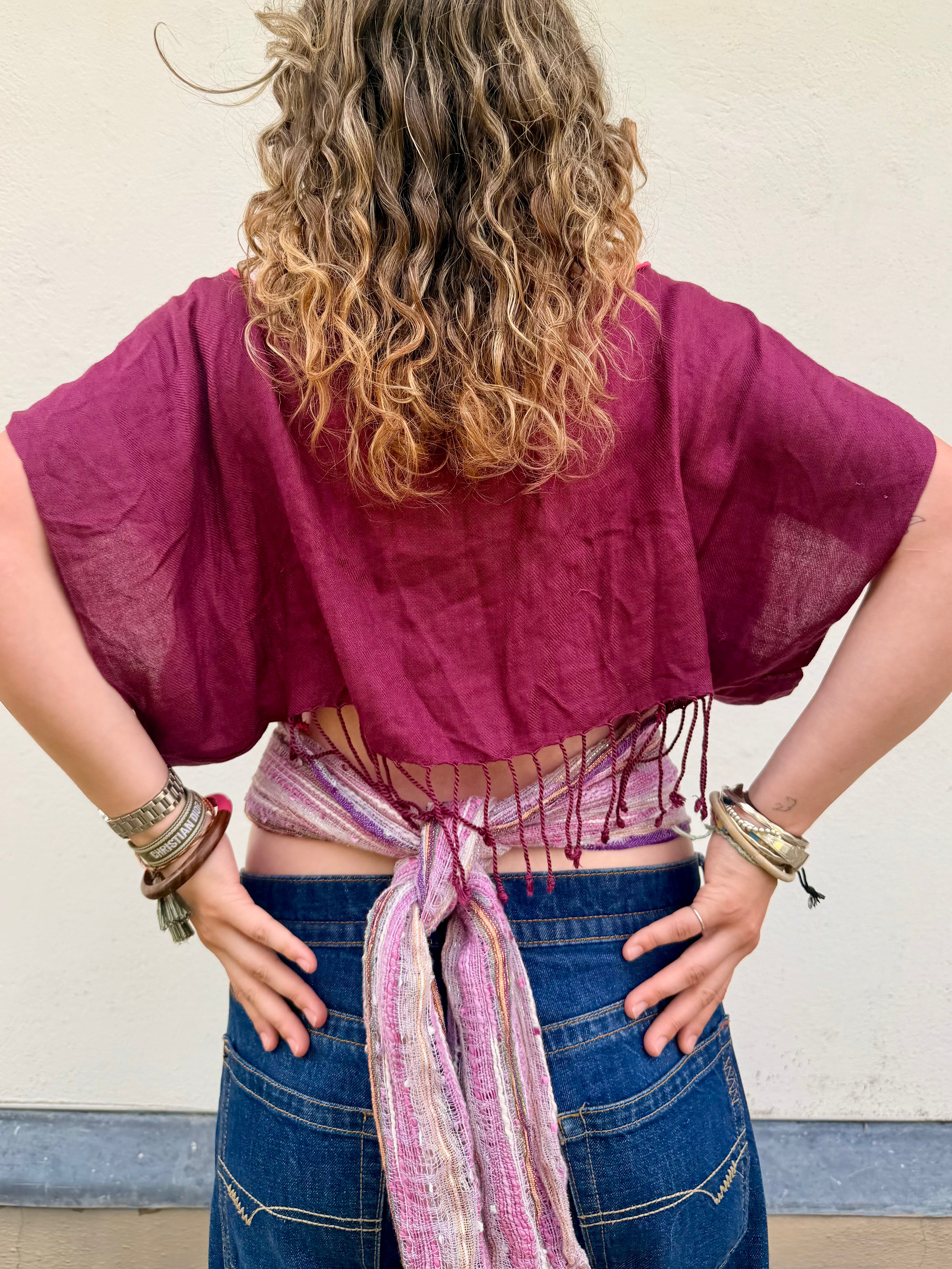 The Isla Top Burgundy