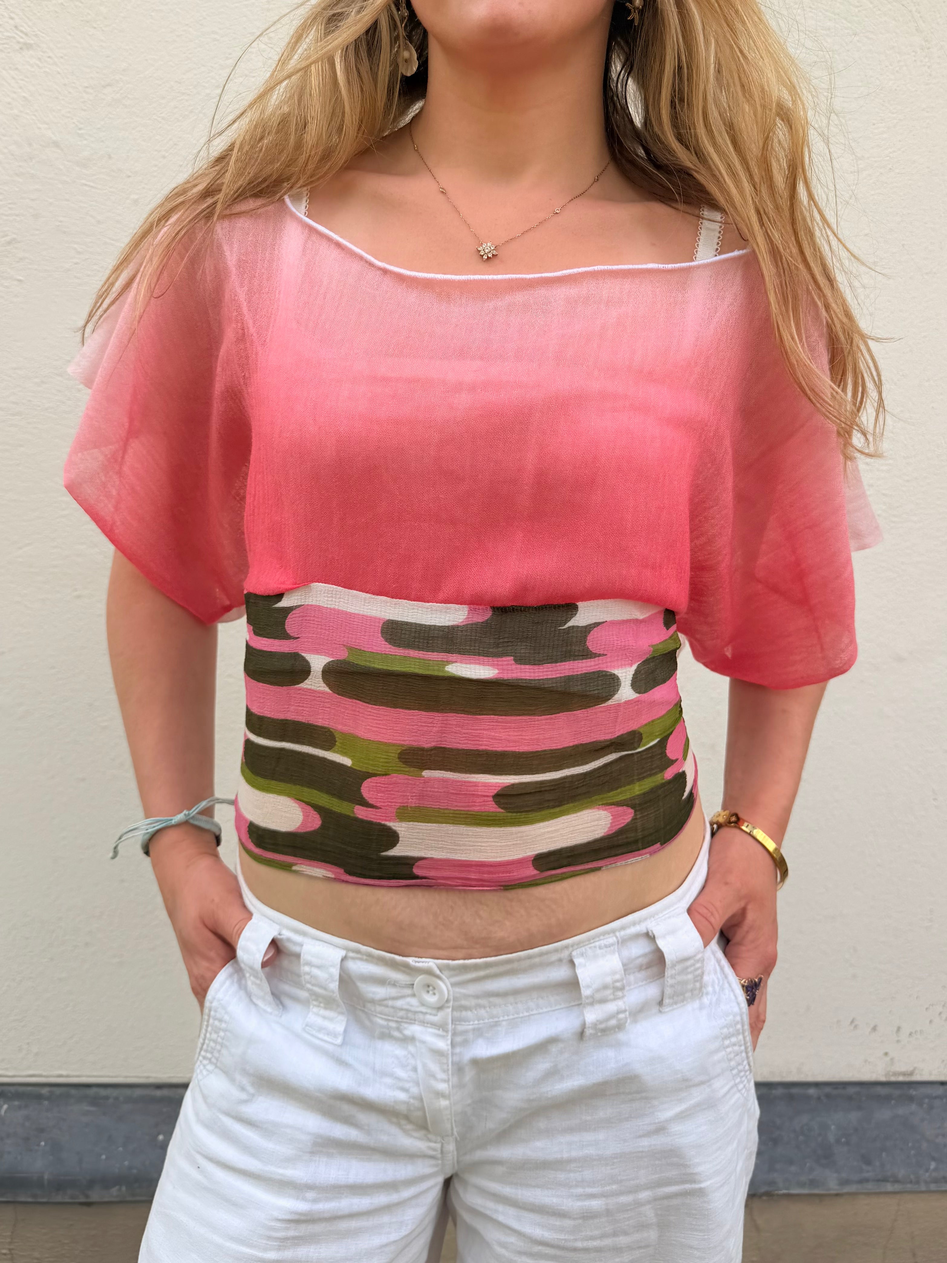 The Isla Top Pink Disco