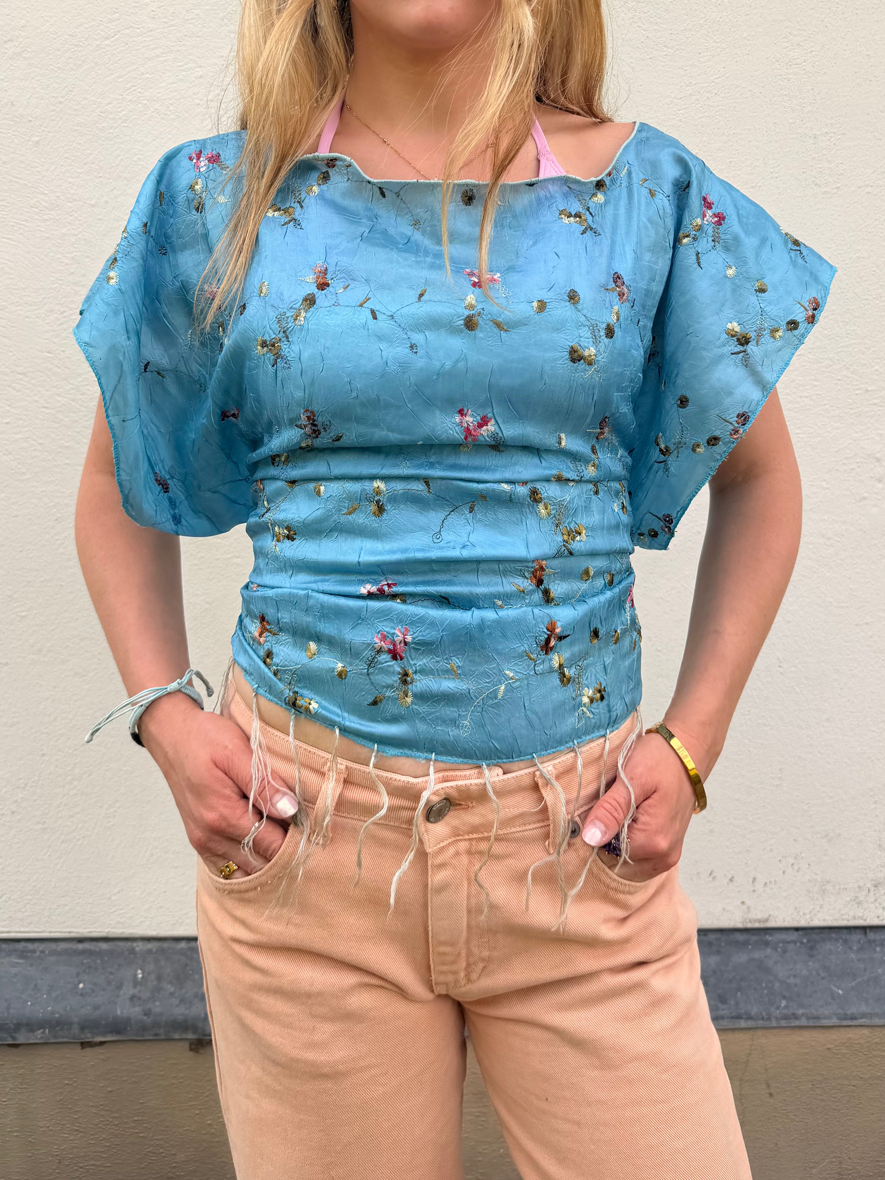 The Isla Top Blue Painting