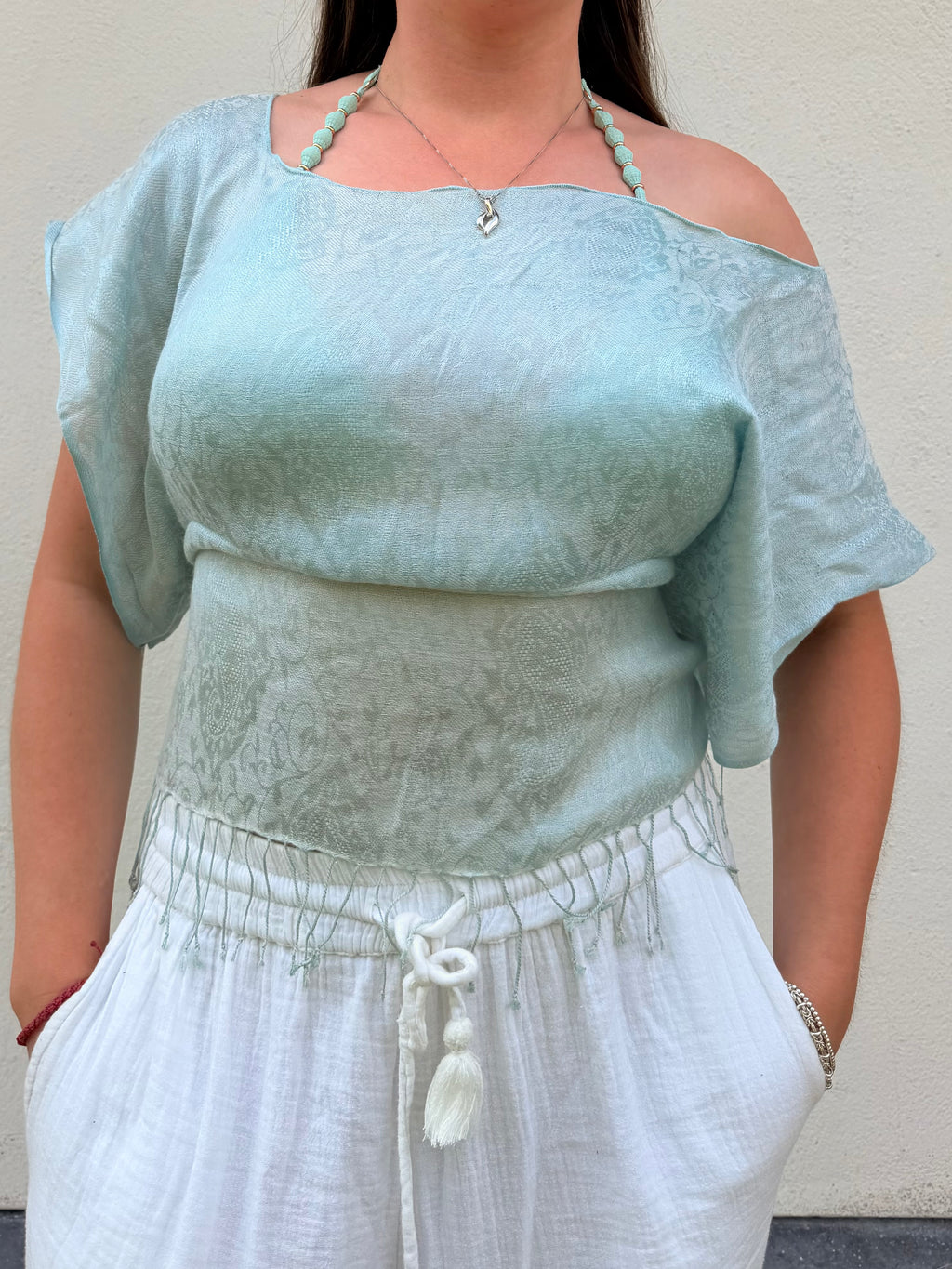 The Lily Top Ancient Blue