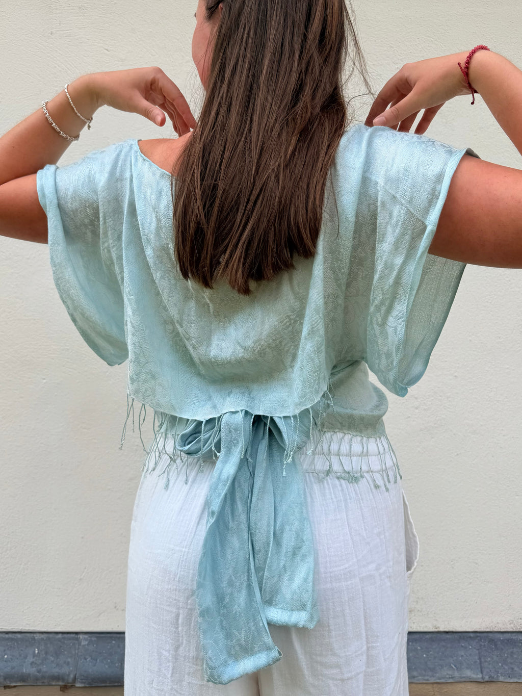 The Lily Top Ancient Blue
