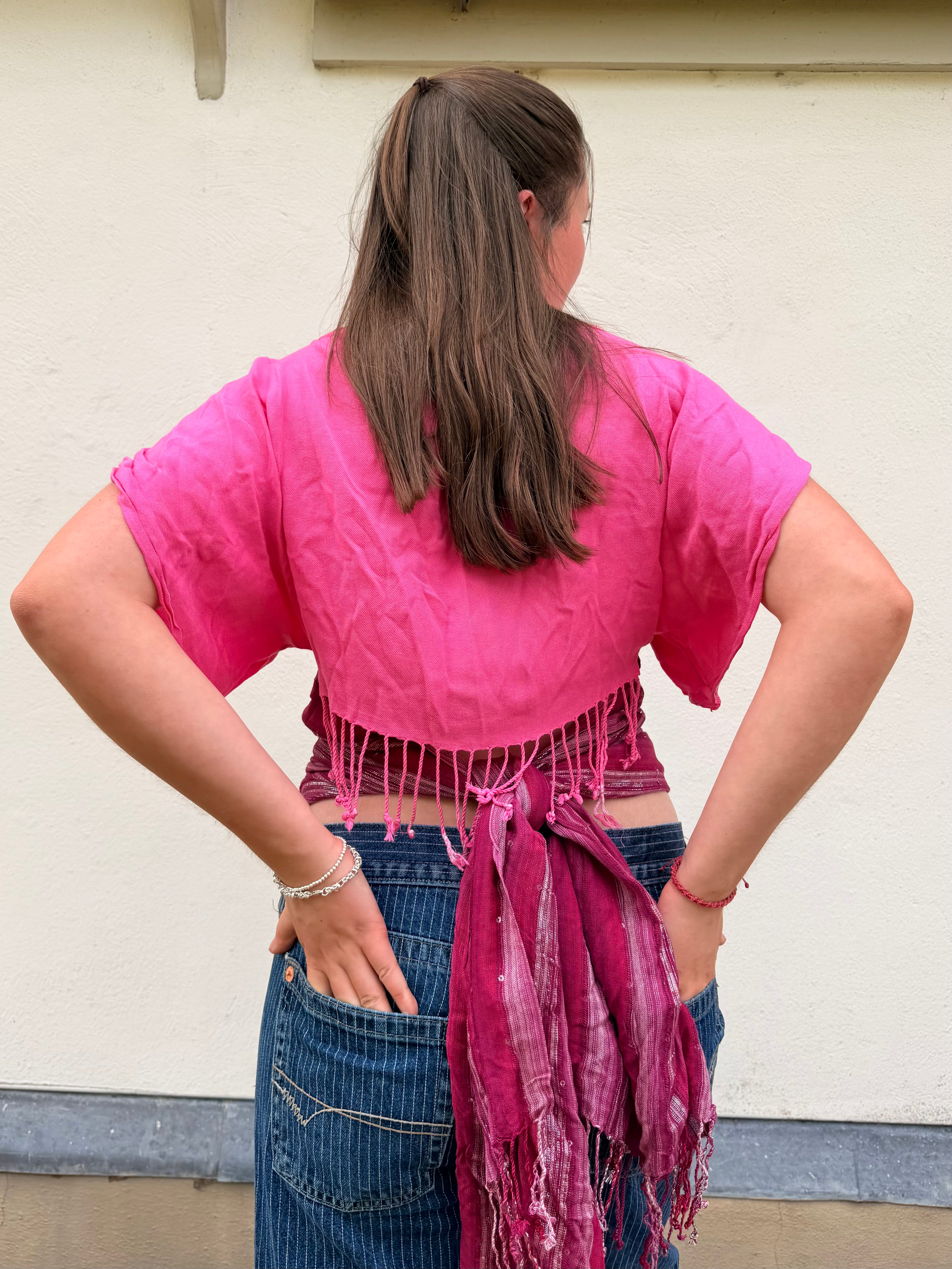 The Isla Top Pink Striped