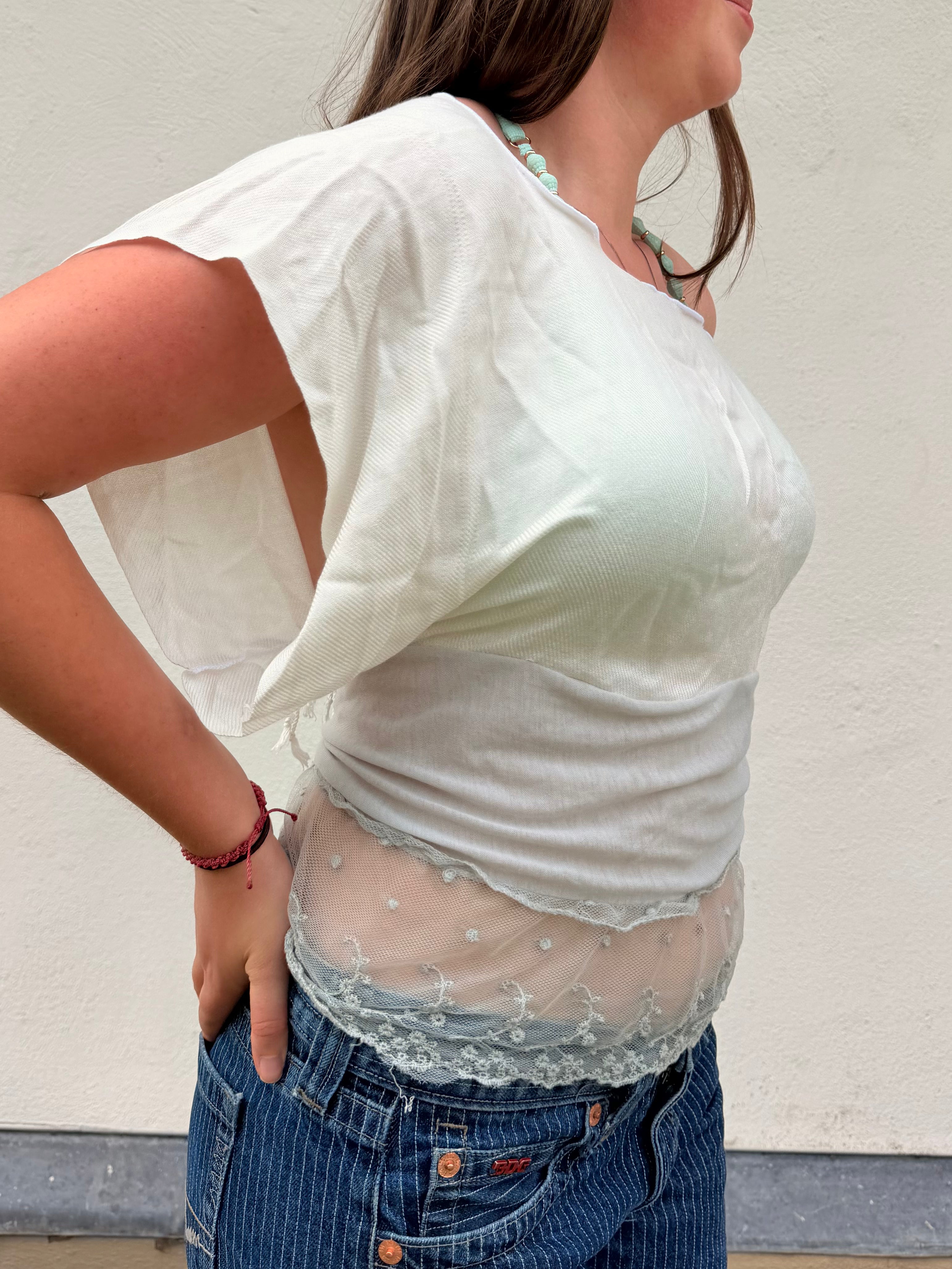 The Lily Top Lacey Grey