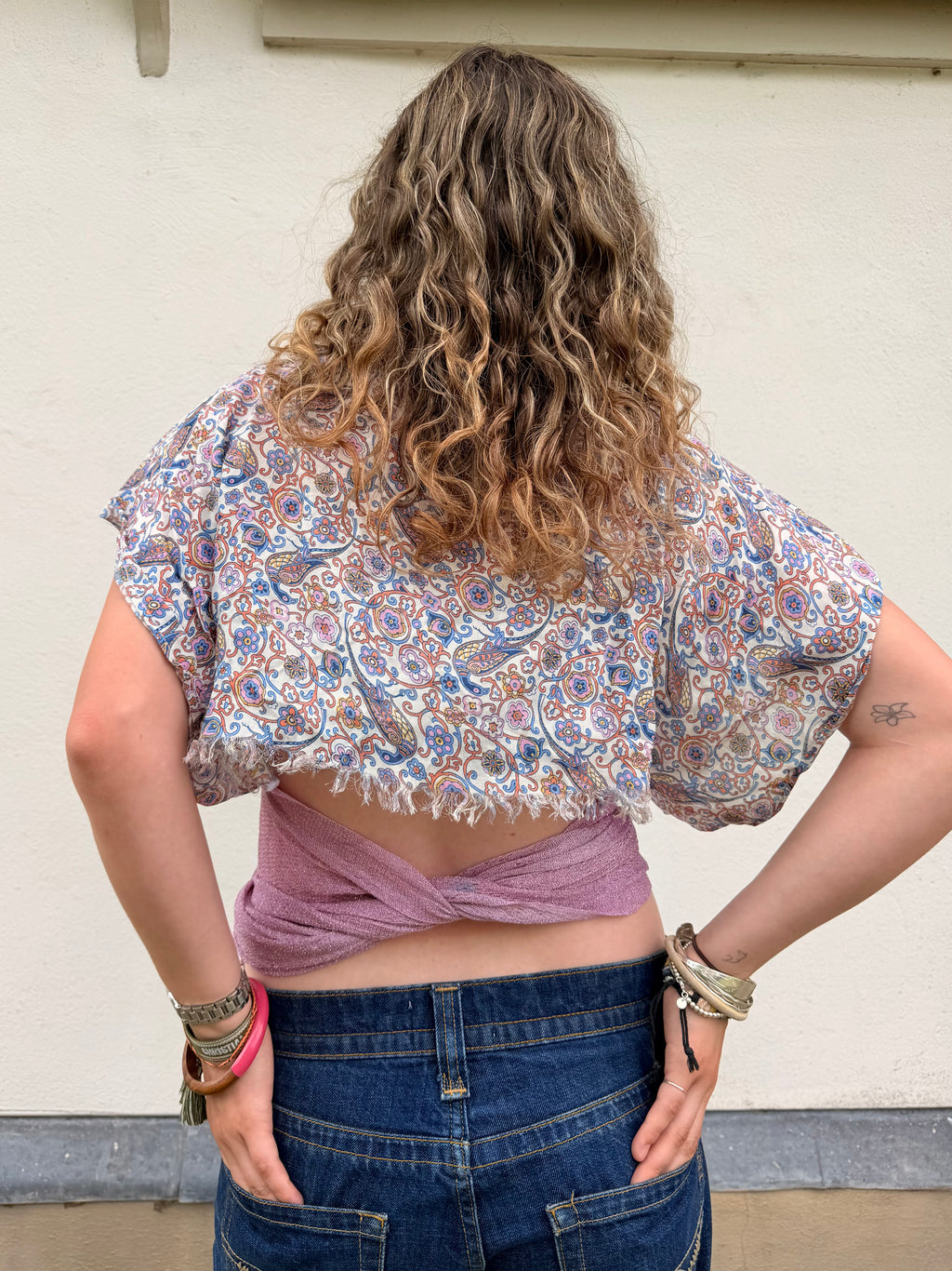 The Isla Top Pink Peacock