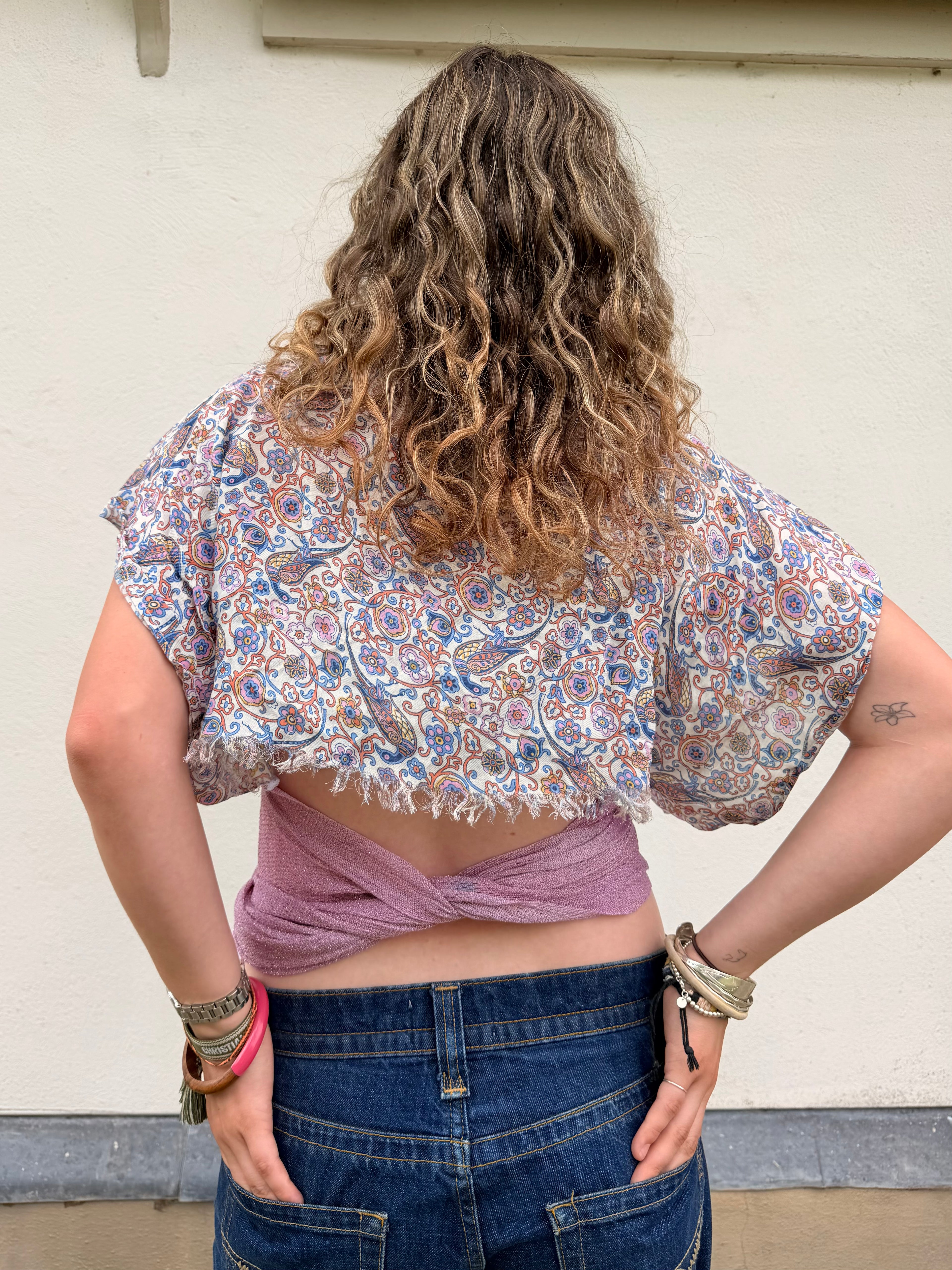 The Isla Top Pink Peacock