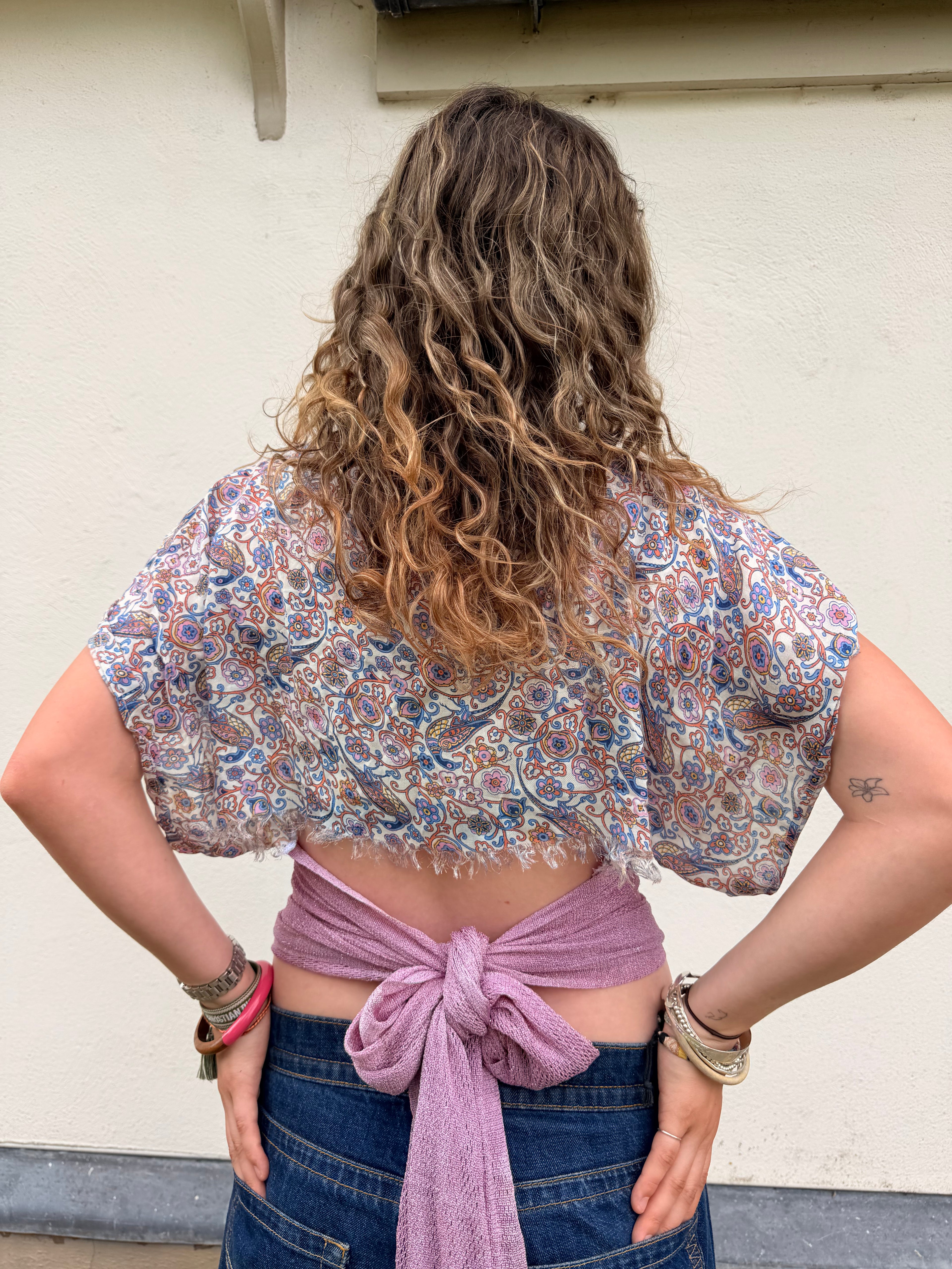 The Isla Top Pink Peacock