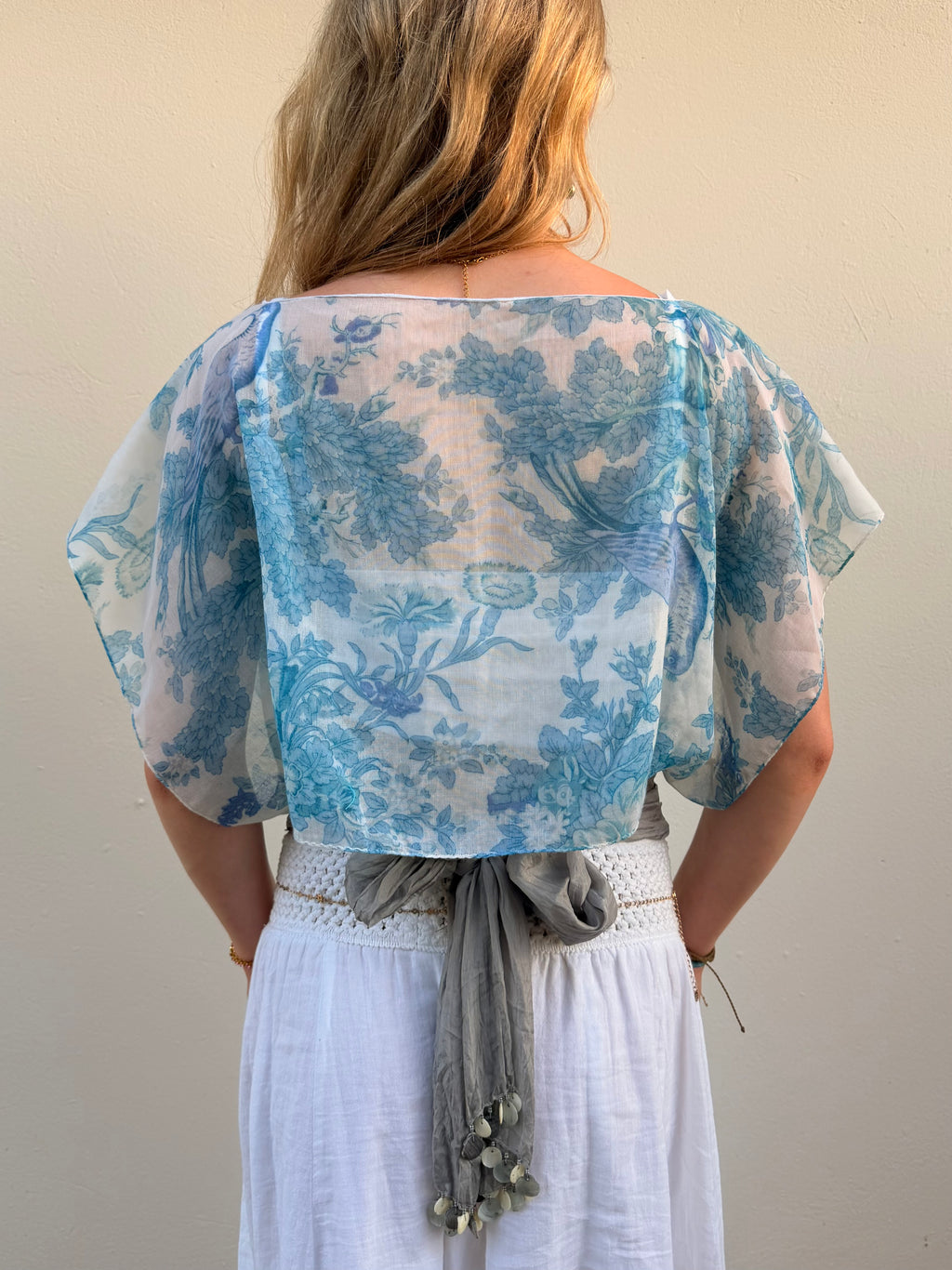 The Isla Top Ornate Blue
