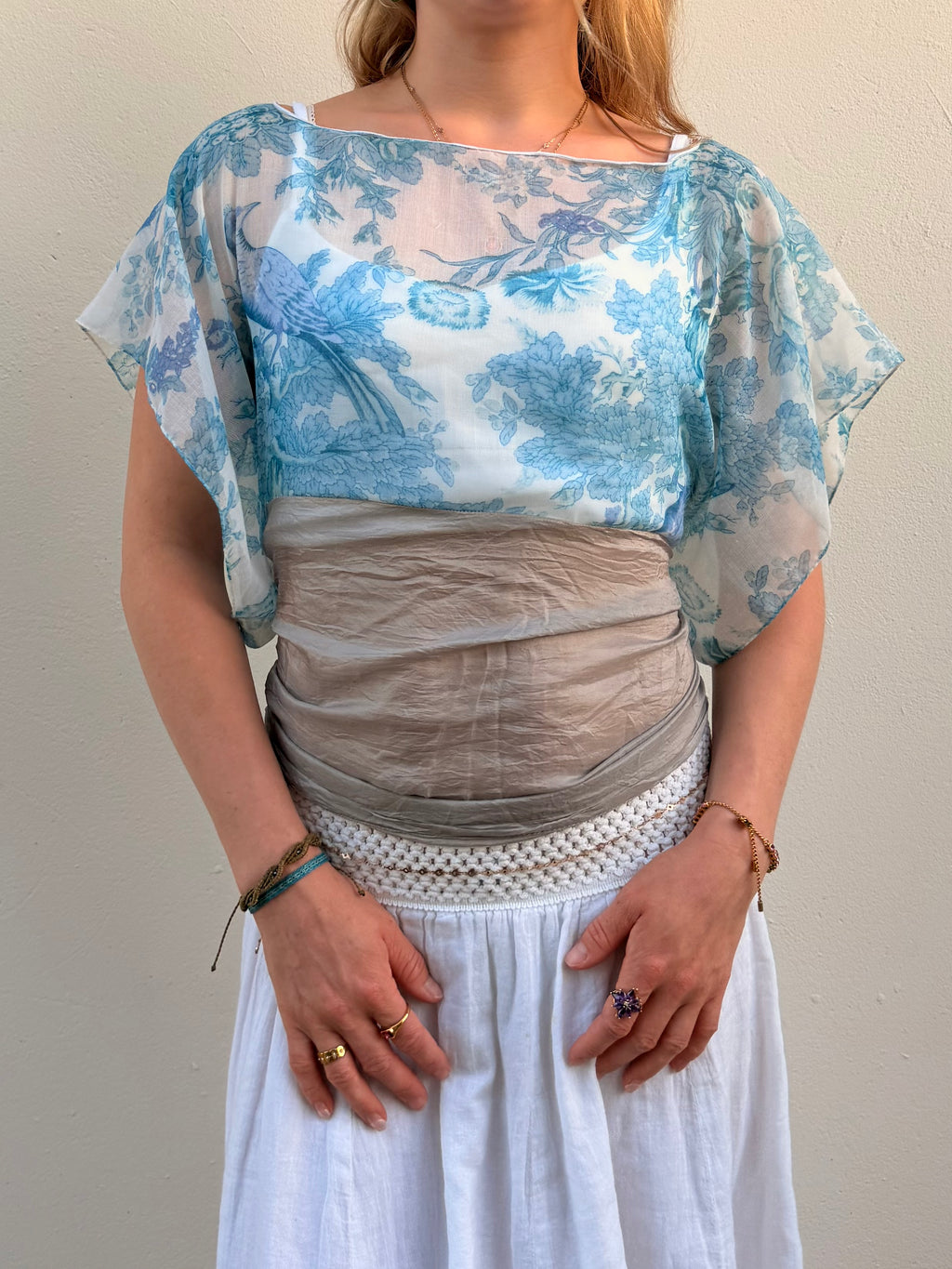 The Isla Top Ornate Blue