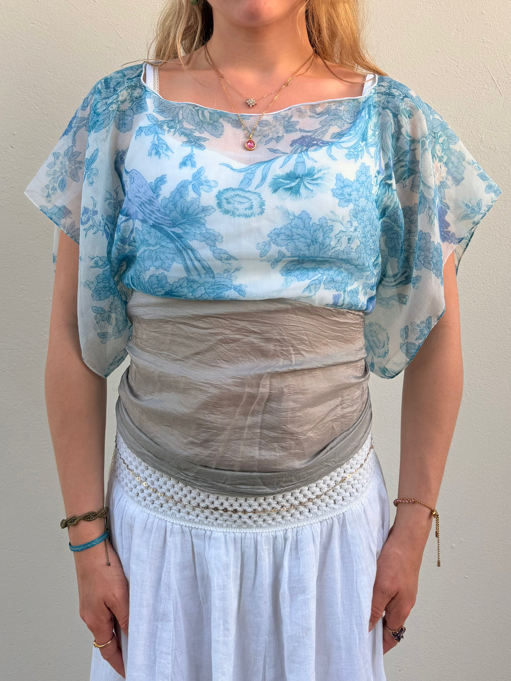 The Isla Top Ornate Blue