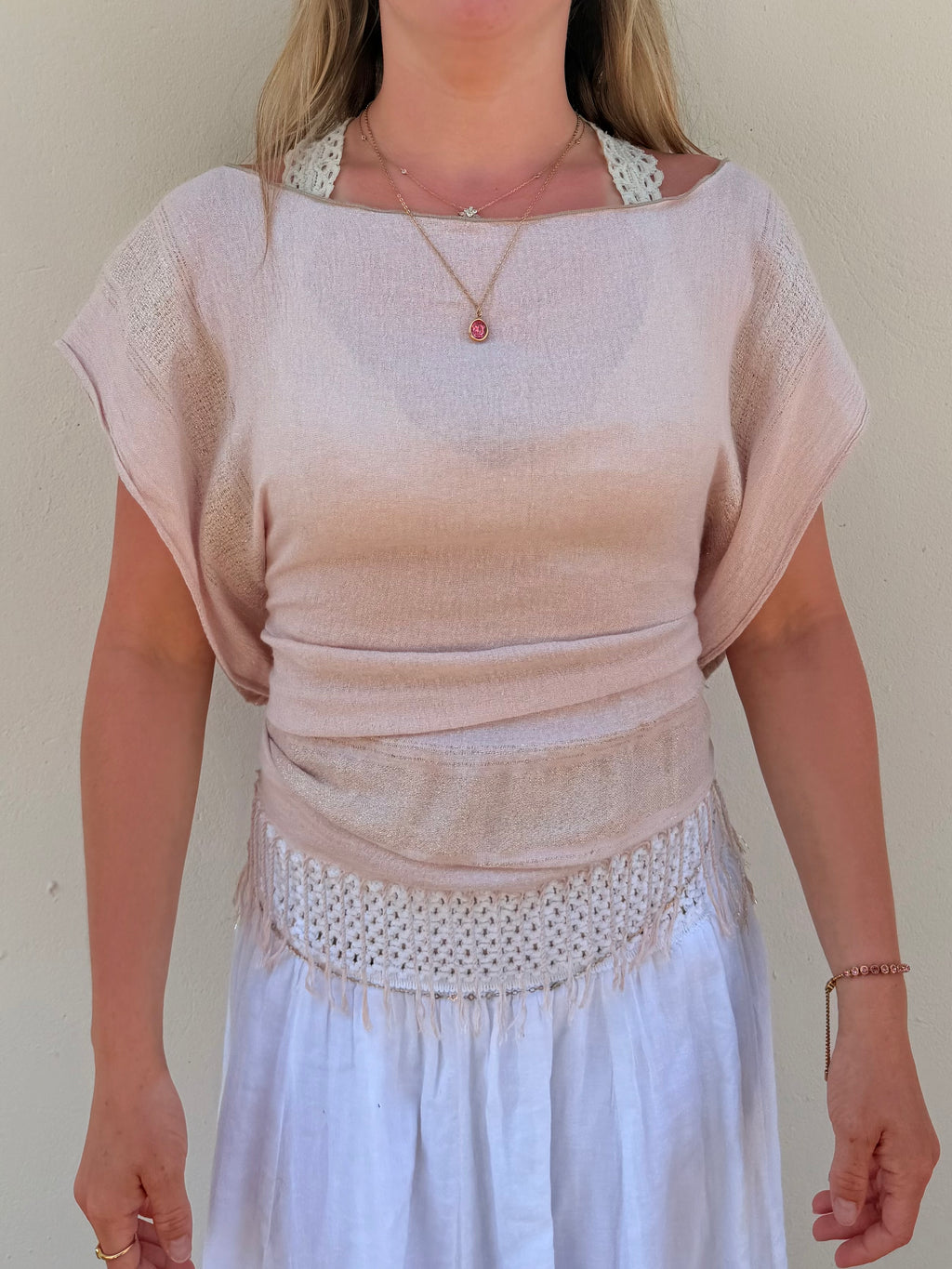The Immy Top Pink & Gold