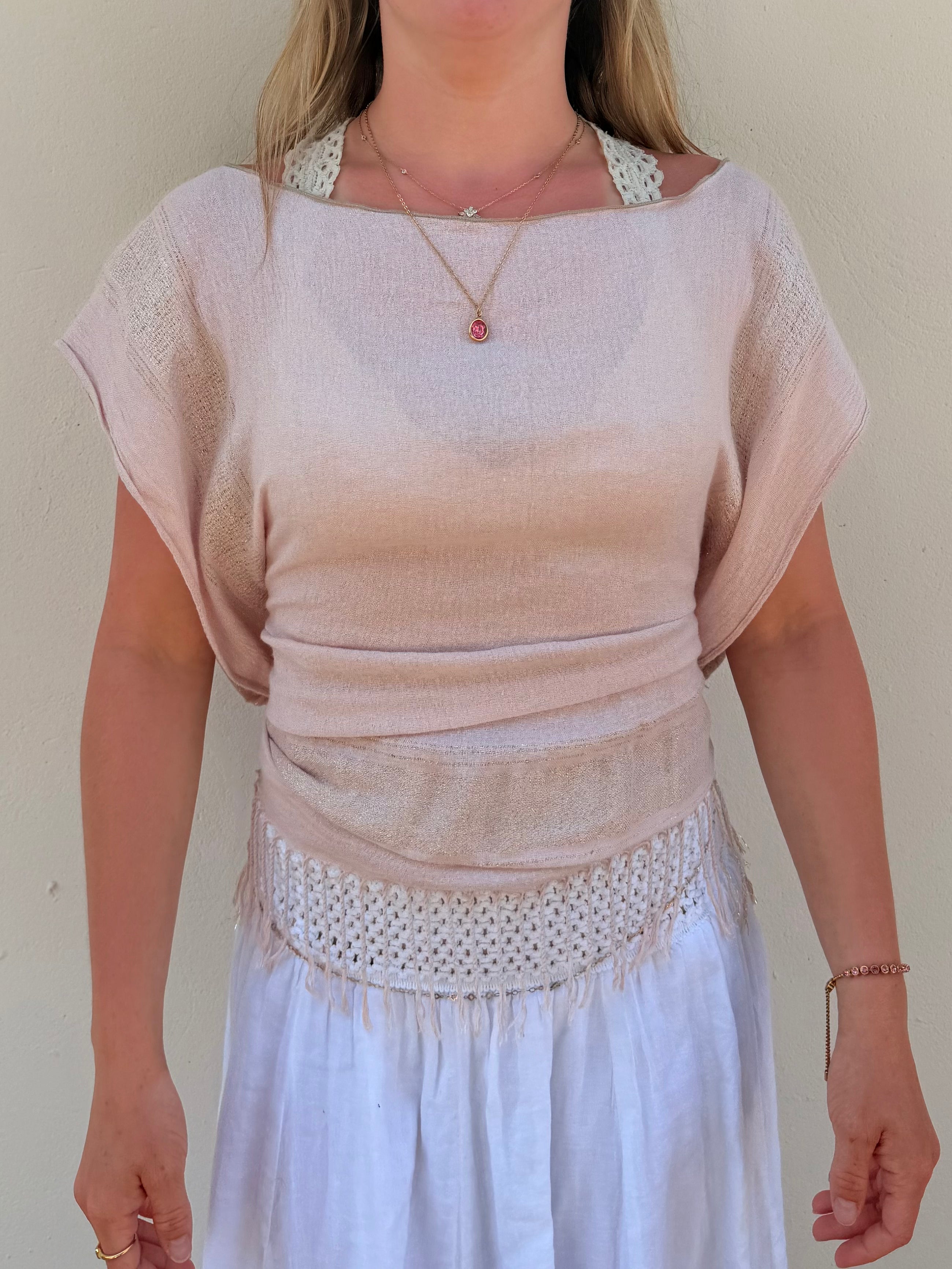 The Immy Top Pink & Gold