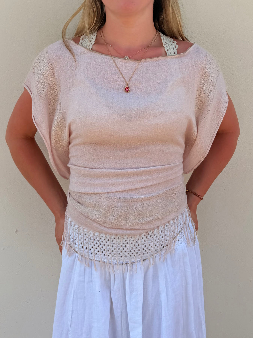 The Immy Top Pink & Gold