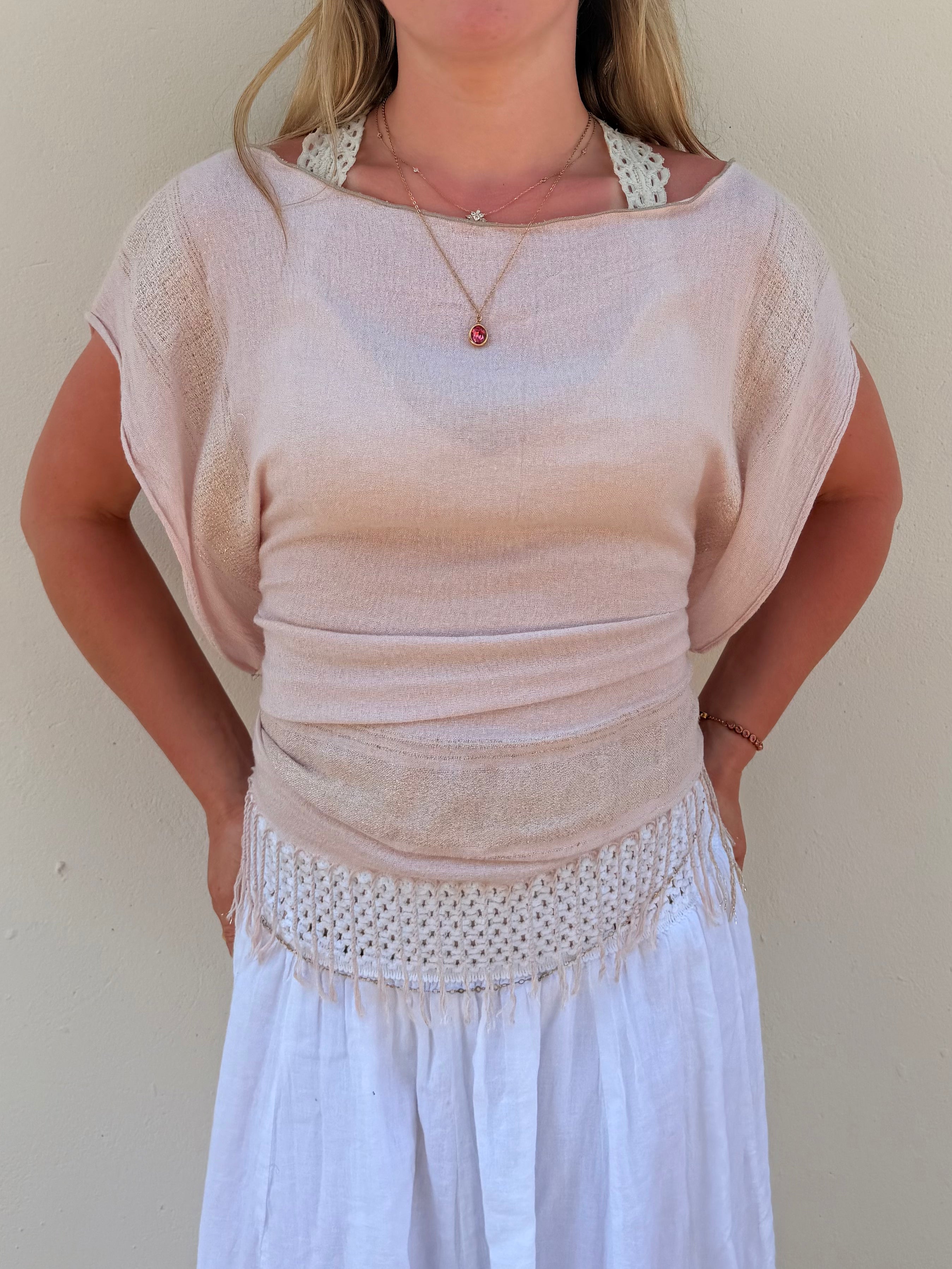 The Immy Top Pink & Gold