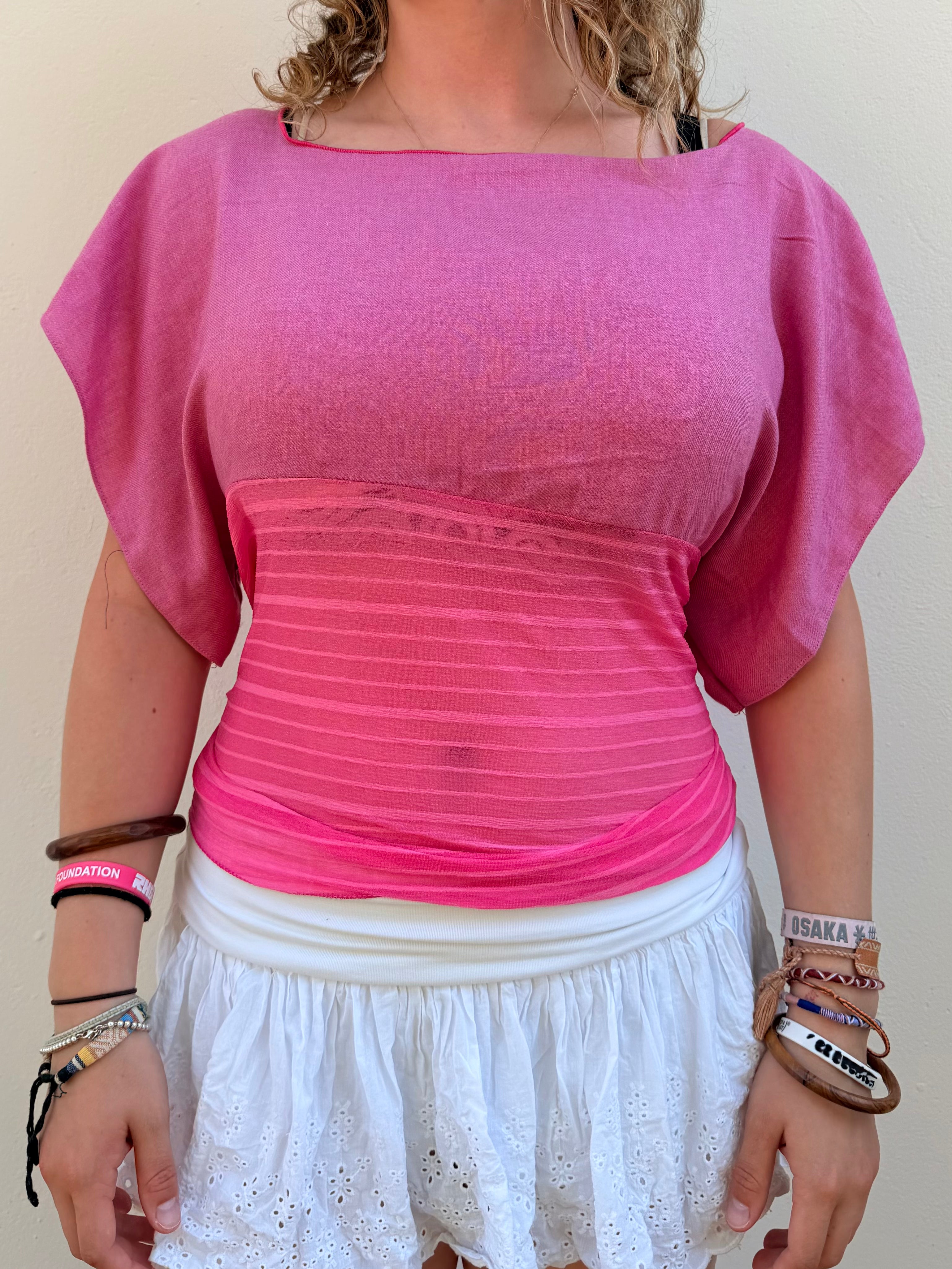 The Isla Top Candy Pink