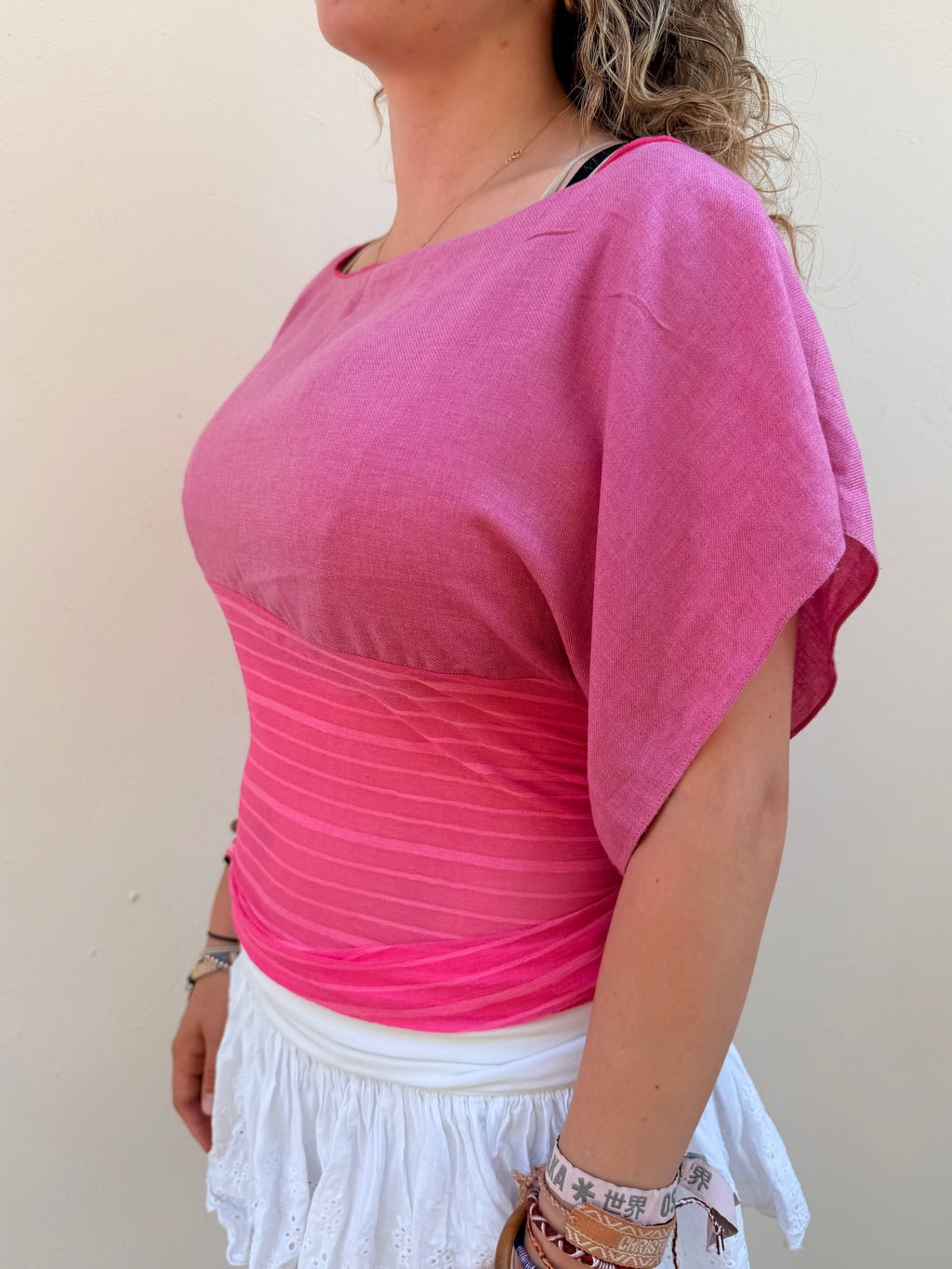 The Isla Top Candy Pink