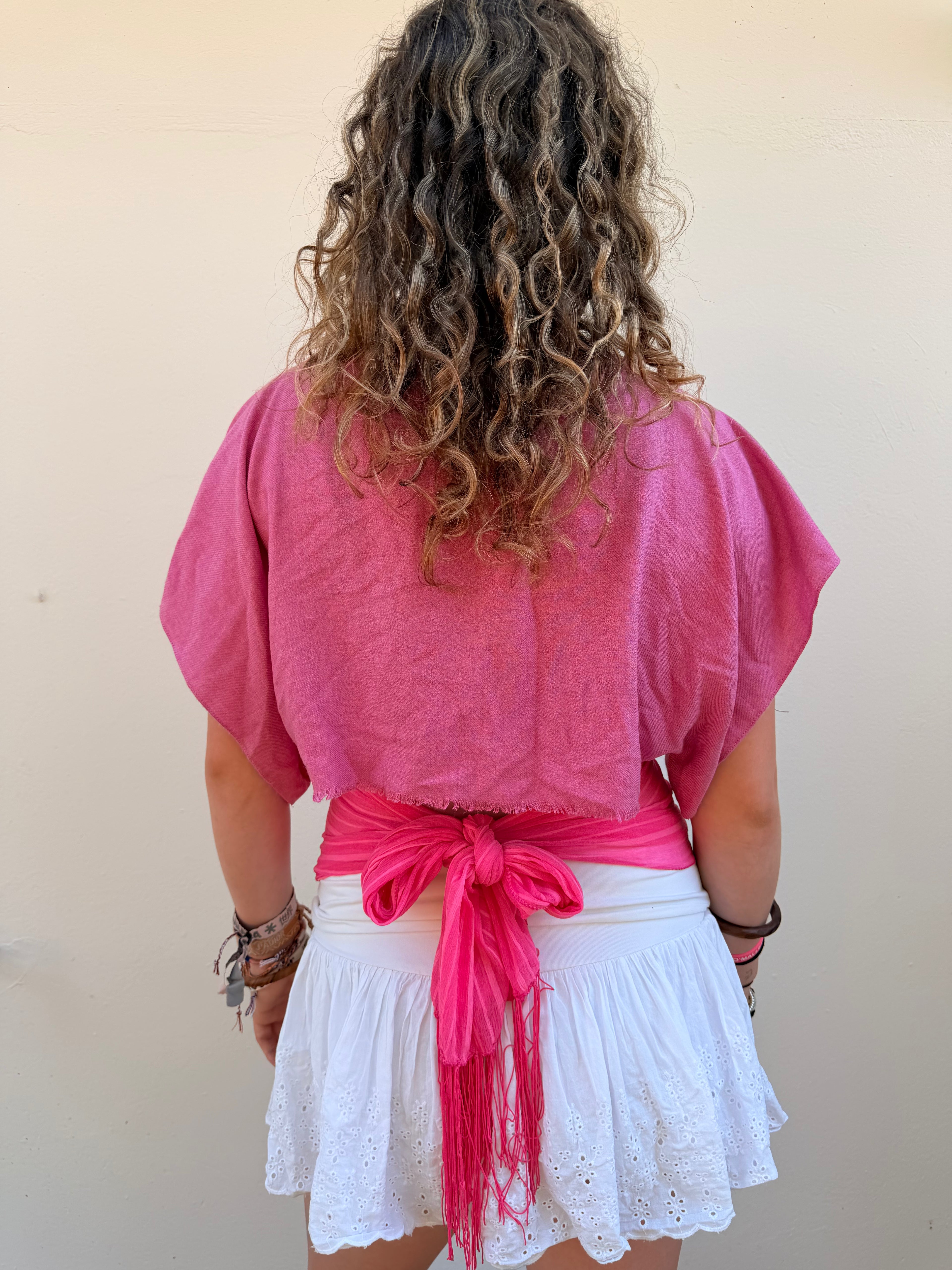 The Isla Top Candy Pink