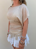 The Lily Top Sparkly Beige