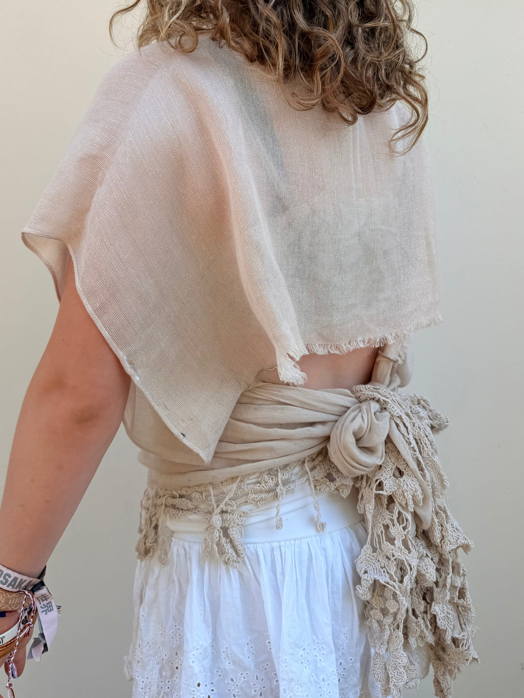 The Lily Top Sparkly Beige