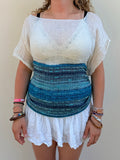 The Isla Top White & Blue Stripes