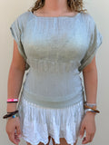The Immy Top Silver & Grey