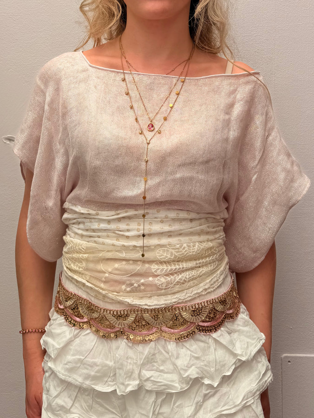 The Immy Top Pink Lace